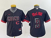 Youth Cincinnati Reds #9 Matt McLain Black 2023 City Connect Cool Base Stitched Jersey1,baseball caps,new era cap wholesale,wholesale hats